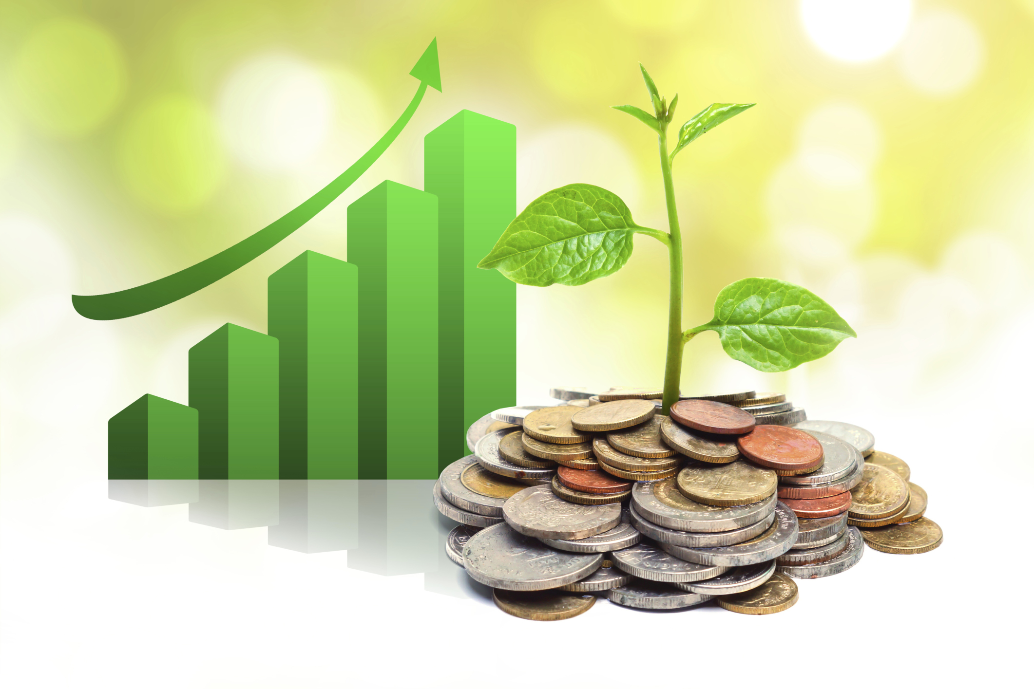 Инвестиционная деятельность стимулирование. Зеленые финансы. Рост доходов. Доходы растут. Прибыль растет.
