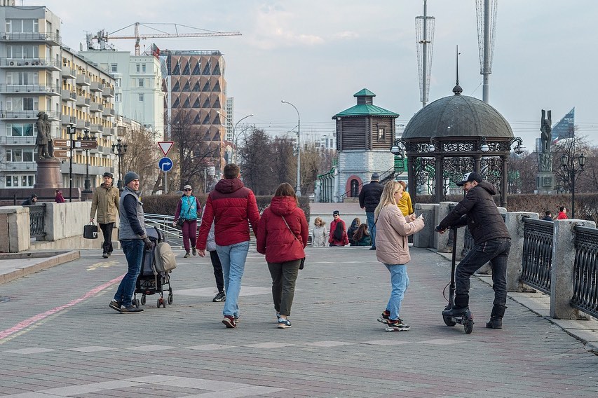 Так выглядели улицы Екатеринбурга в выходные дни