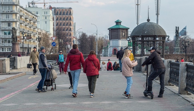 Так выглядели улицы Екатеринбурга в выходные дни