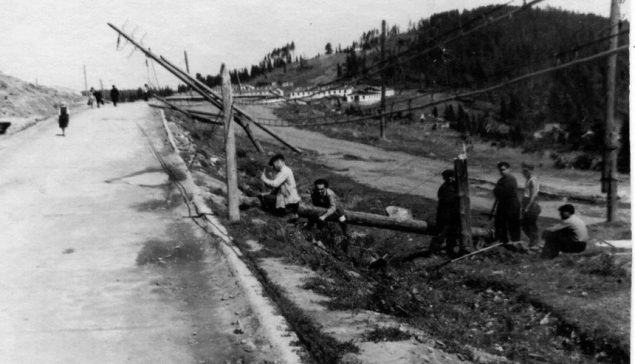 Последствия урагана, который обрушился на Нижнюю Туру 29 июля 1952 г.