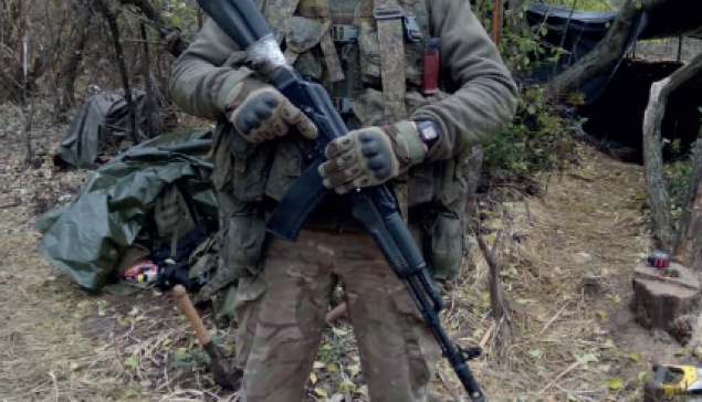 Алексей Ревоненко во время боев под Бахмутом, октябрь 2022 г.