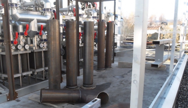 В данный момент в строящемся здании ведется монтаж технологического оборудования. Также выполняются работы по газификации нового теплообъекта