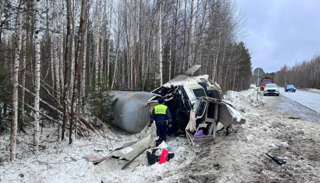 18 марта 2025 года. 228-м километр трассы «Екатеринбург-Серов». Только чудом не произошло утечки и взрыва газа