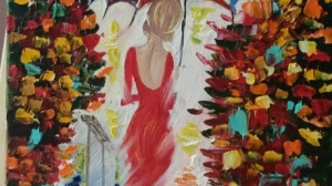 «Три-четыре часа – и картина готова, а пси¬хологическое состояние урав-новешено», – признается Елена