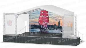 В парке будет установлена сборно-разборная сцена