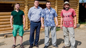 Установка купола на храм в Новой Туре