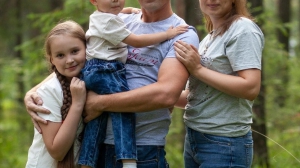 Михаил и Тамара Кондратович с дочкой Ксюшей и сыном Мишей / Фото Т. Кондратович