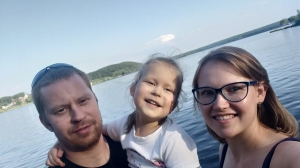 Андрей и Нина Селезневы с дочкой Милоликой / Фото Н. Селезневой