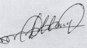 Подпись, перечеркнутая чертой – сильная самокритика, до самоедства. Вкупе с признаками неблагополучия, перечеркивание говорит о тенденции к саморазрушению