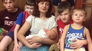 Ирина Николаевна Полывяная и внуки Саша, Никита, Степашка, Кирилл, Прохор, Даниил и Лёня